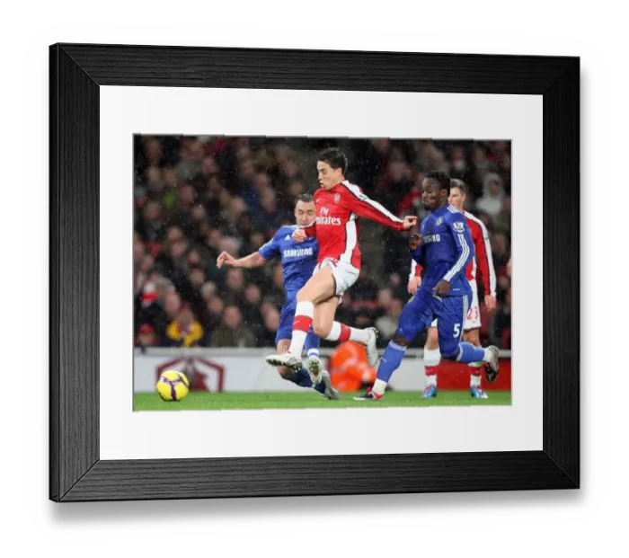 Framed Print : Samir Nasri (Arsenal) John Terry and Michael Essien (Chelsea). Arsenal 0: 3 Chelsea Framed Print : Samir Nasri (Arsenal) John Terry and Michael Essien (Chelsea). Arsenal 0: 3 Chelsea
