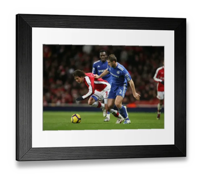 Framed Print : Tomas Rosicky (Arsenal) Branislav Ivanovic (Chelsea). Arsenal 0: 3 Chelsea