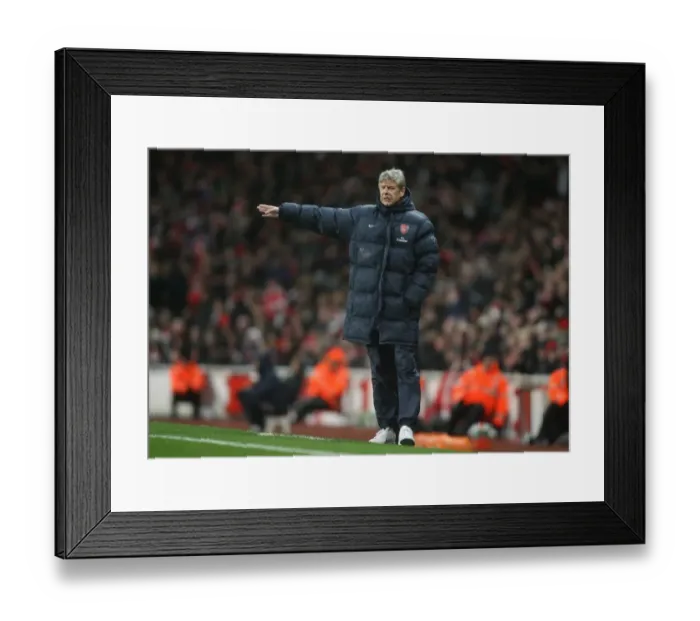 Framed Print : Arsene Wenger: Disappointment at Arsenal's 0:3 Loss to Chelsea, Barclays Premier League (2009) Framed Print : Arsene Wenger: Disappointment at Arsenal's 0:3 Loss to Chelsea, Barclays Premier League (2009)