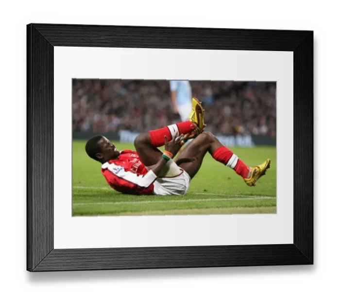 Framed Print : Emmanuel Eboue (Arsenal). Manchester City 3: 0 Arsenal. Carlin Cup 5th Round Framed Print : Emmanuel Eboue (Arsenal). Manchester City 3: 0 Arsenal. Carlin Cup 5th Round