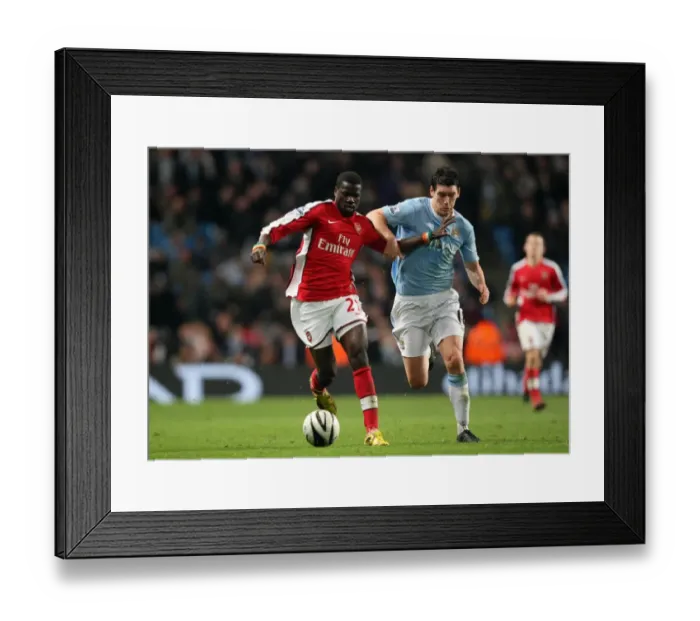 Framed Print : Manchester City Thrashes Arsenal: 3-0 Victory Over Eboue and Barry Framed Print : Manchester City Thrashes Arsenal: 3-0 Victory Over Eboue and Barry