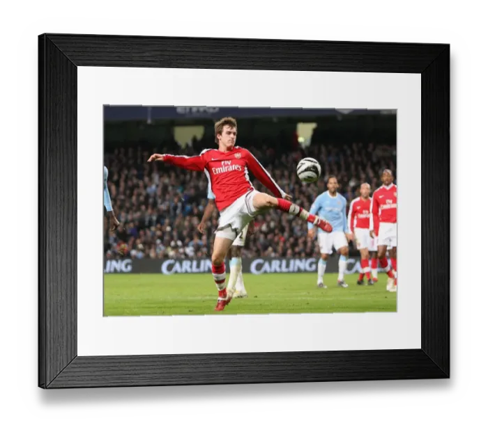 Framed Print : Aaron Ramsey (Arsenal). Manchester City 3: 0 Arsenal. Carlin Cup 5th Round