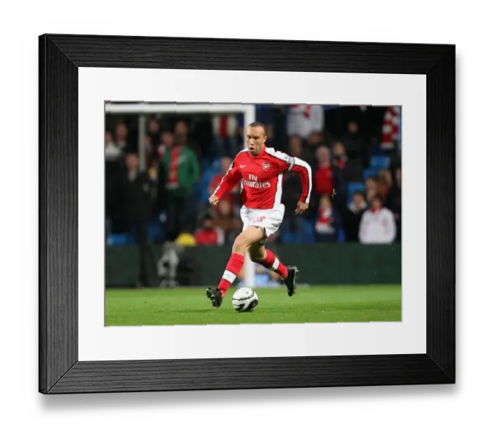 Framed Print : Mikael Silvestre (Arsenal). Manchester City 3: 0 Arsenal. Carlin Cup 5th Round Framed Print : Mikael Silvestre (Arsenal). Manchester City 3: 0 Arsenal. Carlin Cup 5th Round