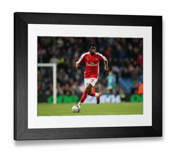 Framed Print : Alex Song (Arsenal). Manchester City 3: 0 Arsenal. Carlin Cup 5th Round Framed Print : Alex Song (Arsenal). Manchester City 3: 0 Arsenal. Carlin Cup 5th Round
