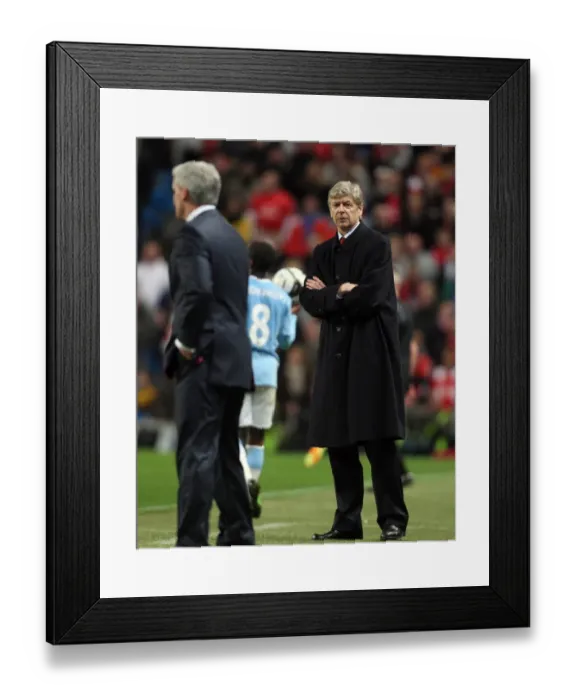 Framed Print : Arsene Wenger's Defeat: Manchester City Crushes Arsenal 3-0 in Carling Cup Fifth Round