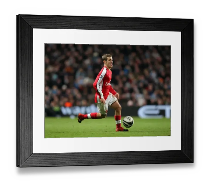 Framed Print : Jack Wilshere vs Manchester City: Arsenal's Defeat in the Carling Cup 5th Round (3-0)