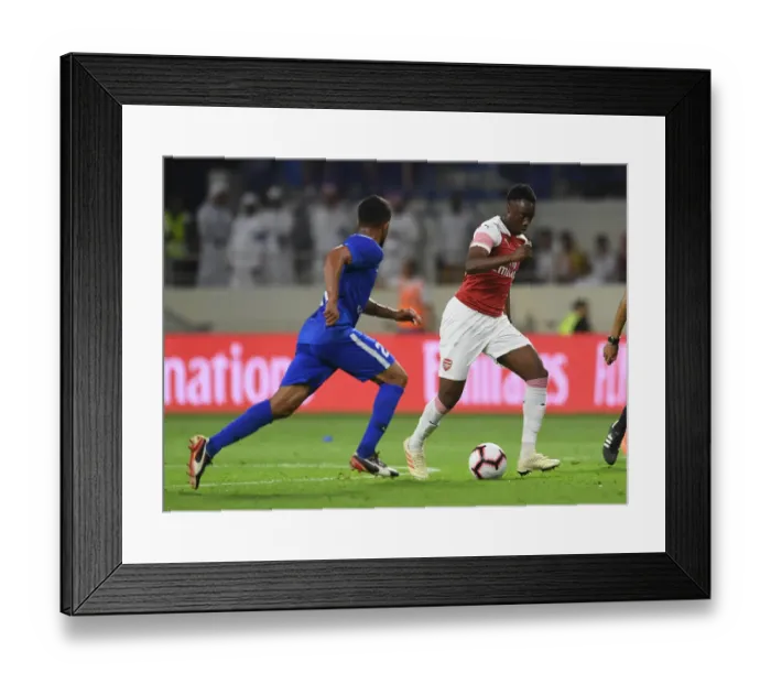 Framed Print : Arsenal vs Al-Nasr Dubai SC: 2018-19 Friendly Match at Al Maktoum Stadium