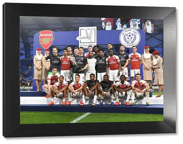 Arsenal Victory in Al-Nasr Dubai Friendly: Trophy Presentation at Al Maktoum Stadium (March 2019)