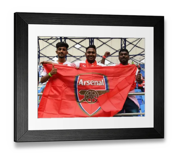 Framed Print : Arsenal Fans Gather in Dubai for Al-Nasr Match, 2019 Framed Print : Arsenal Fans Gather in Dubai for Al-Nasr Match, 2019