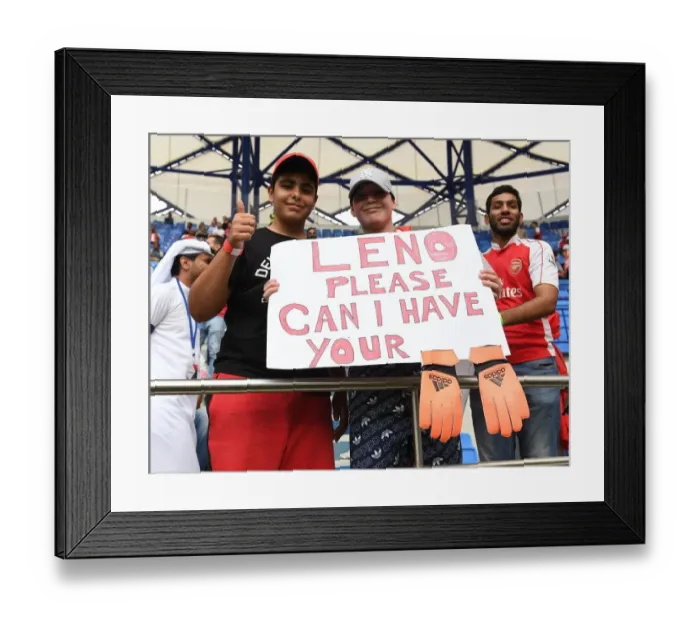 Framed Print : Arsenal Fans Gather Before Al-Nasr Dubai SC Match, 2019