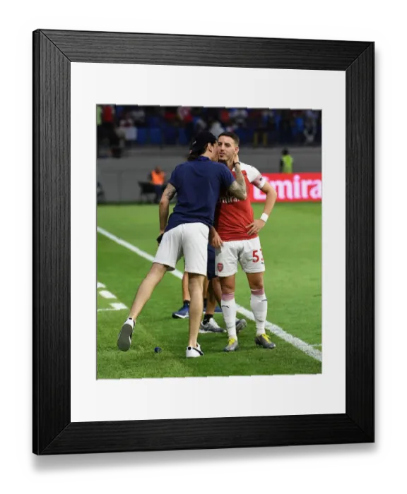 Framed Print : Arsenal Face Off Against Al-Nasr Dubai SC in 2018-19 Friendly at Al Maktoum Stadium