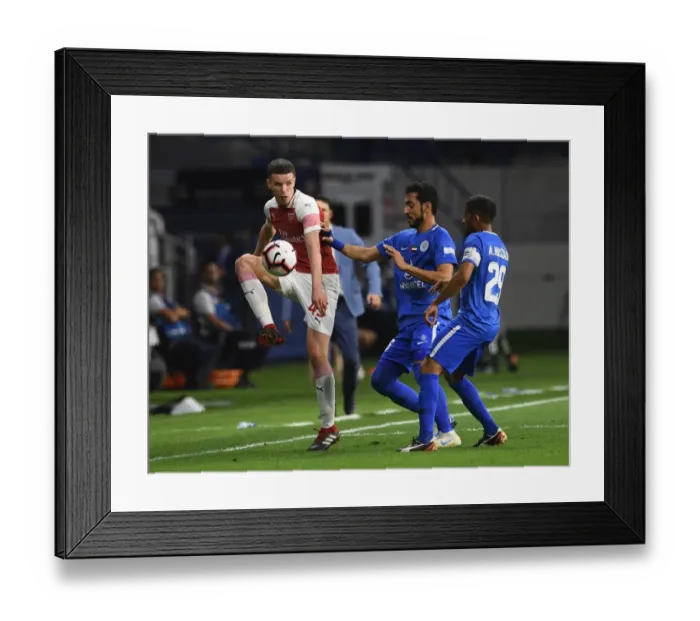 Framed Print : Charlie Gilmour Outmaneuvers Alhussain Saleh: Al-Nasr Dubai SC vs. Arsenal Friendly (2018-19) Framed Print : Charlie Gilmour Outmaneuvers Alhussain Saleh: Al-Nasr Dubai SC vs. Arsenal Friendly (2018-19)