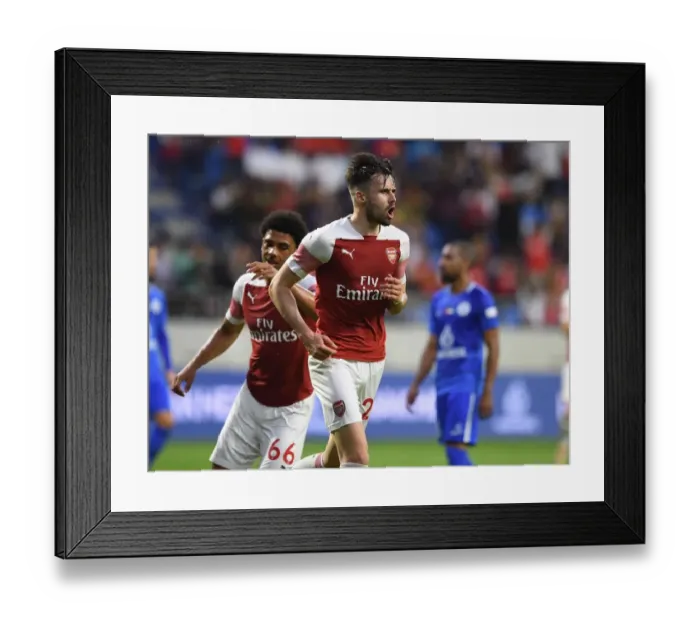 Framed Print : Carl Jenkinson Scores for Arsenal in Al-Nasr Dubai Friendly Framed Print : Carl Jenkinson Scores for Arsenal in Al-Nasr Dubai Friendly