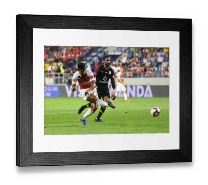 Framed Print : Tyreece John-Jules Scores Arsenal's Third Goal in Al-Nasr Dubai SC Match (2018-19) Framed Print : Tyreece John-Jules Scores Arsenal's Third Goal in Al-Nasr Dubai SC Match (2018-19)