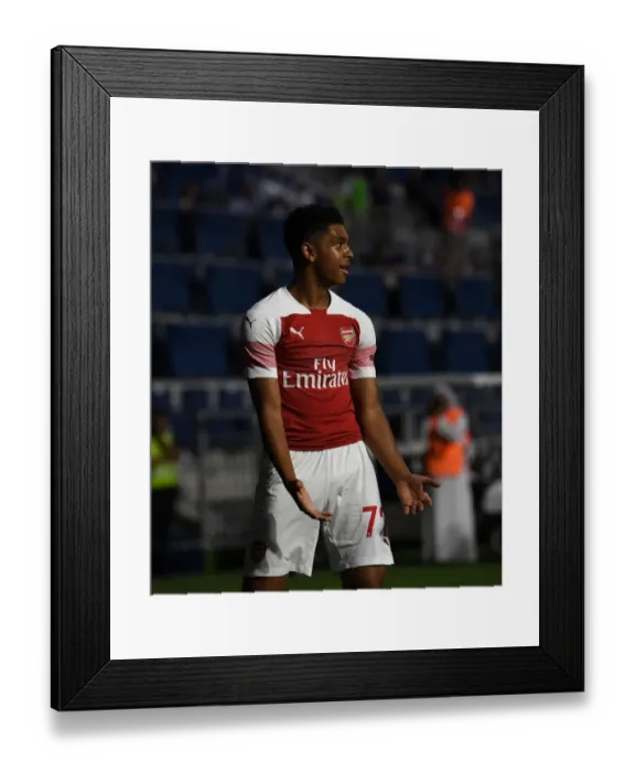 Framed Print : Tyreece John-Jules Hat-Trick: Arsenal's Triumph Over Al-Nasr Dubai SC (2018-19)