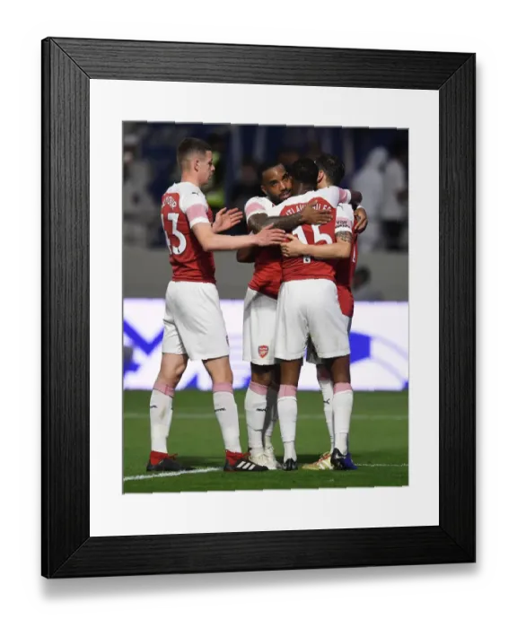 Framed Print : Alexandre Lacazette Scores Arsenal's Second Goal Against Al-Nasr Dubai SC, 2018-19 Framed Print : Alexandre Lacazette Scores Arsenal's Second Goal Against Al-Nasr Dubai SC, 2018-19