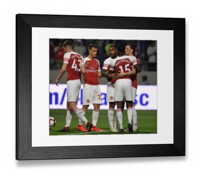 Framed Print : Alexandre Lacazette Scores Second Goal: Al-Nasr Dubai SC vs. Arsenal (2018-19) Framed Print : Alexandre Lacazette Scores Second Goal: Al-Nasr Dubai SC vs. Arsenal (2018-19)