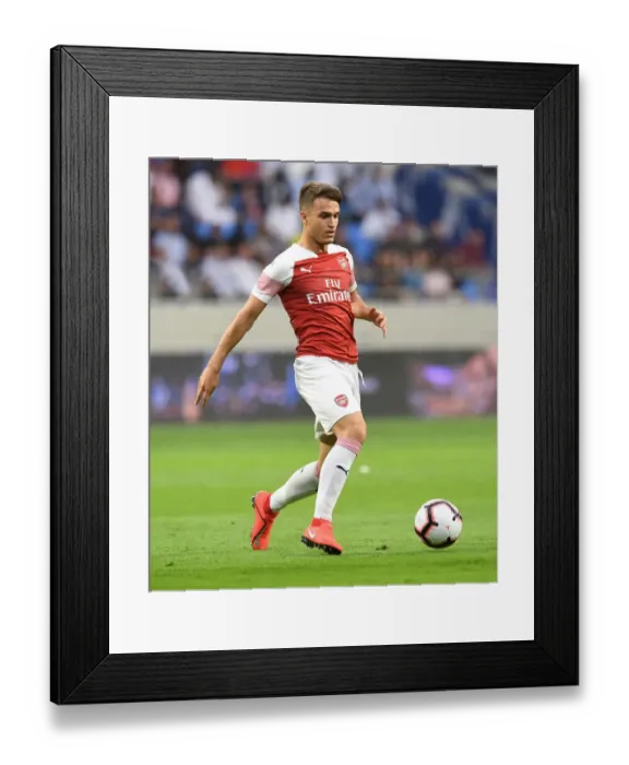 Framed Print : Denis Suarez in Action: Arsenal vs Al-Nasr Dubai SC, 2019