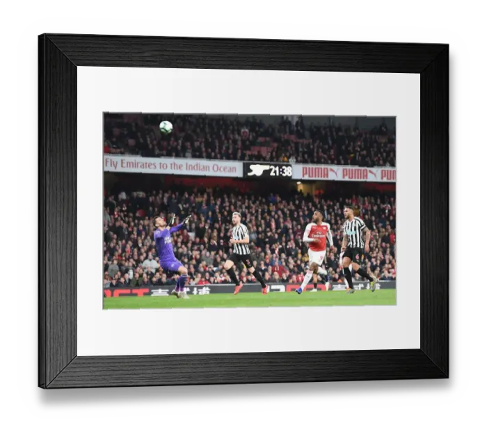 Framed Print : Alexis Lacazette Scores Second Goal: Arsenal vs. Newcastle United, Premier League 2018-19
