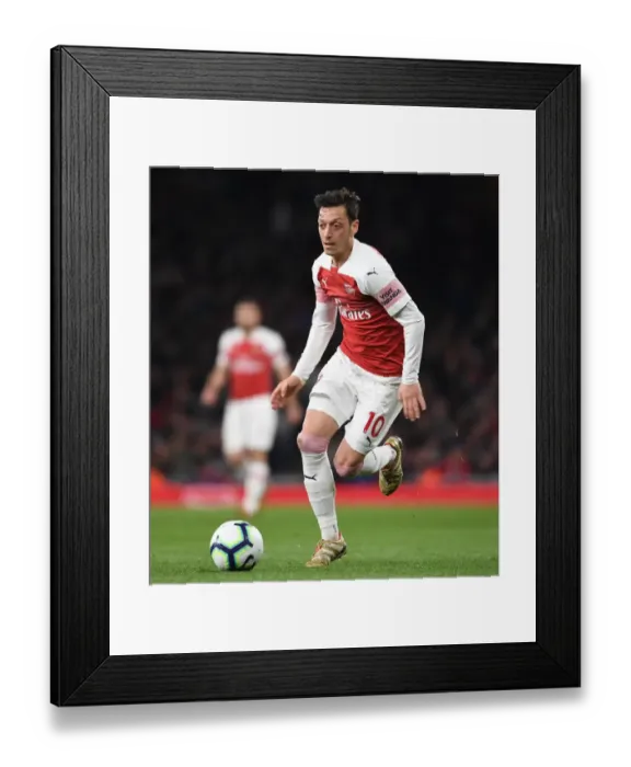 Framed Print : Arsenal's Mesut Ozil in Action against Newcastle United, Premier League 2018-19