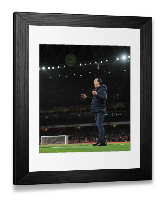 Framed Print : Unai Emery Celebrates Arsenal's Second Goal Against Newcastle United (April 2019) Framed Print : Unai Emery Celebrates Arsenal's Second Goal Against Newcastle United (April 2019)
