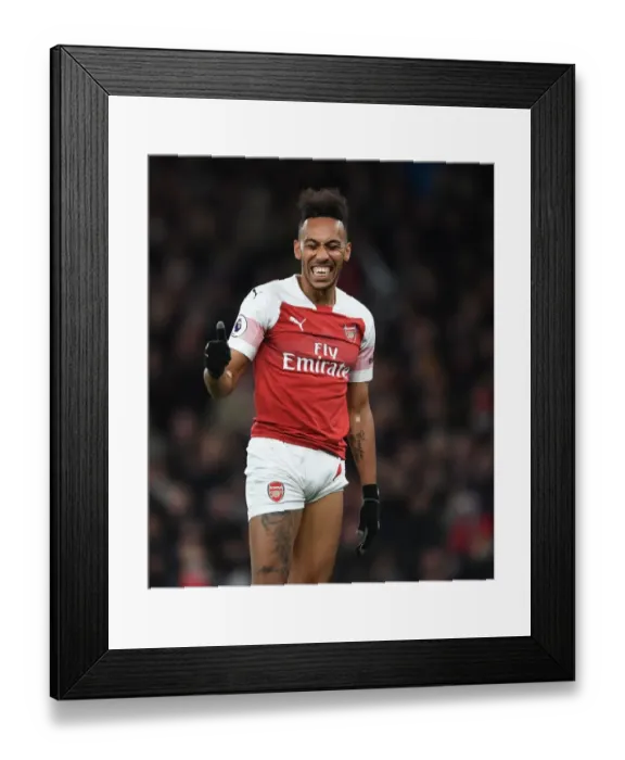 Framed Print : Aubameyang's Spectacular April Goal: Arsenal vs. Newcastle United (2018-19)