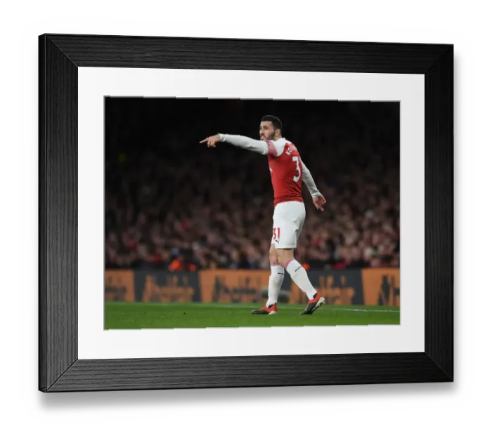 Framed Print : Sead Kolasinac in Action: Arsenal vs. Newcastle United, Premier League 2018-19