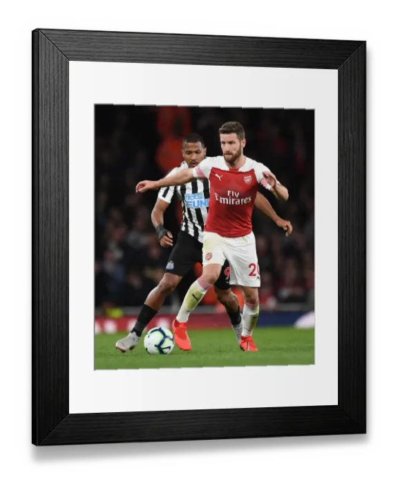 Framed Print : Mustafi's Powerful Showdown: Arsenal Defender Overpowers Rondon in Intense Clash (Arsenal vs Newcastle United, Premier League 2018-19) Framed Print : Mustafi's Powerful Showdown: Arsenal Defender Overpowers Rondon in Intense Clash (Arsenal vs Newcastle United, Premier League 2018-19)
