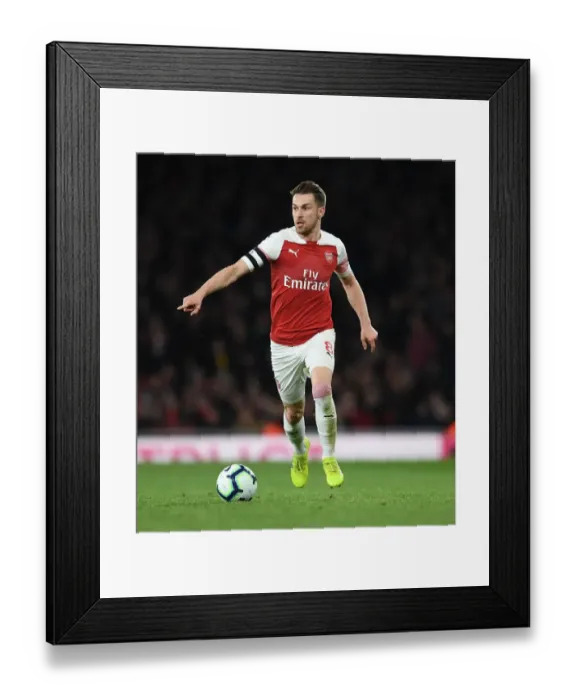 Framed Print : Aaron Ramsey in Action: Arsenal vs Newcastle United, Premier League 2018-19