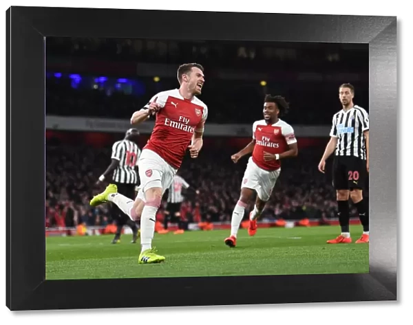 Aaron Ramsey's Goal Celebration: Arsenal FC vs Newcastle United, Premier League 2018-19