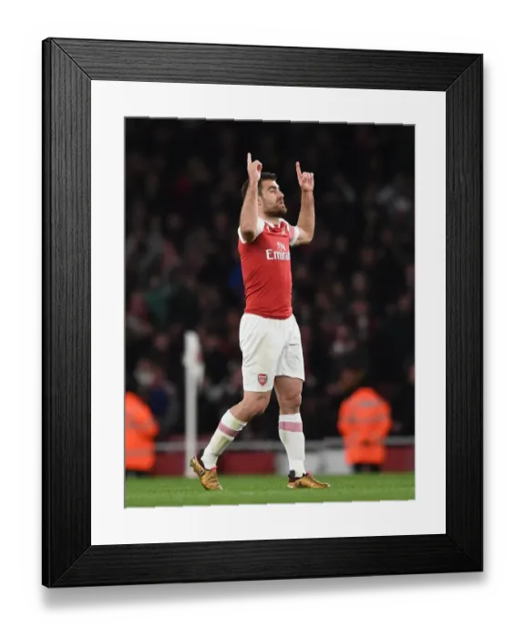 Framed Print : Sokratis (Arsenal). Arsenal 2:0 Newcastle United Framed Print : Sokratis (Arsenal). Arsenal 2:0 Newcastle United