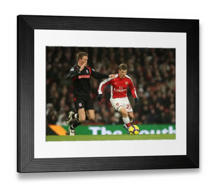 Framed Print : Andrey Arshavin (Arsenal) Danny Collins (Stoke). Arsenal 2: 0 Stoke City