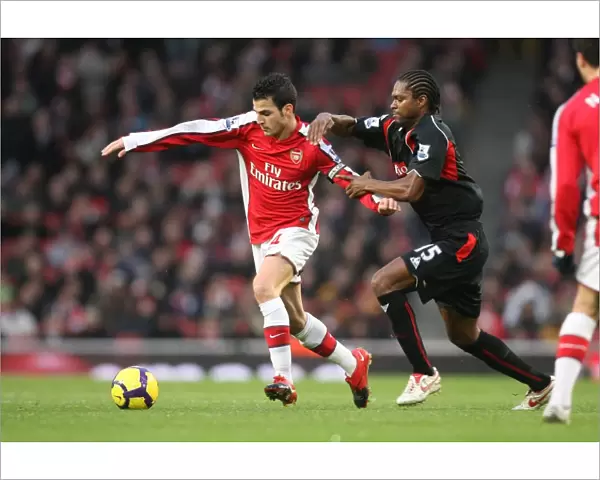 Cesc Fabregas (Arsenal) Salif Diao (Stoke City). Arsenal 2: 0 Stoke City
