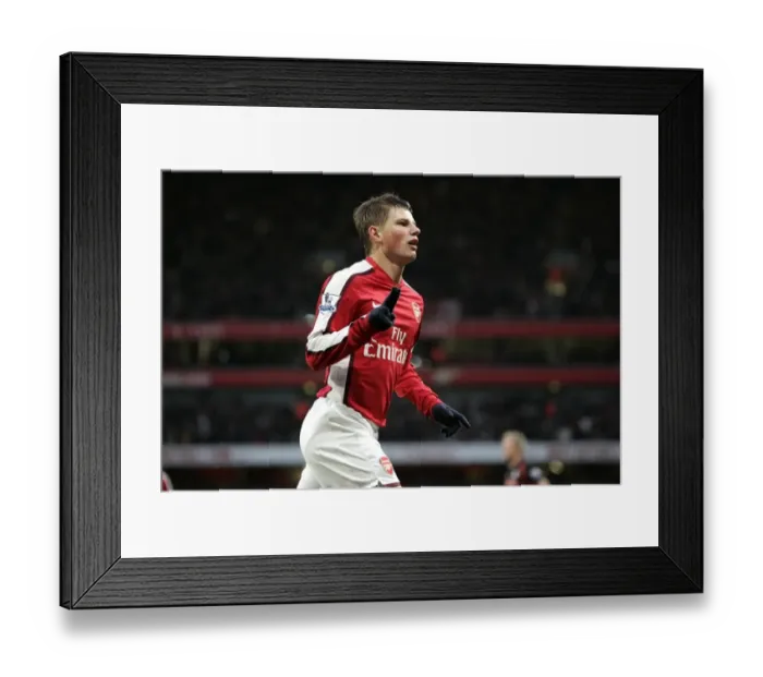 Framed Print : Arshavin's Thriller: Arsenal Takes 2-0 Lead Over Stoke City in Premier League