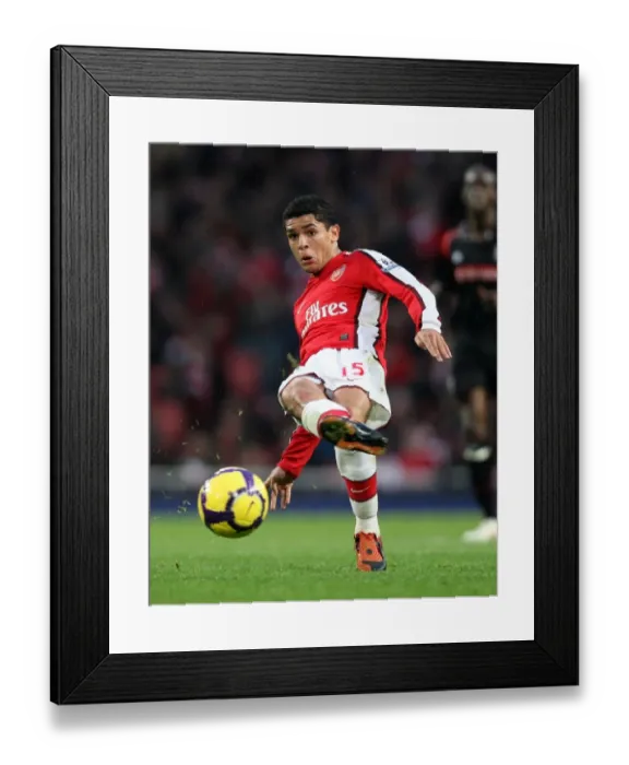 Framed Print : Denilson (Arsenal). Arsenal 2: 0 Stoke City. Barclays Premier League. Emirates Stadium