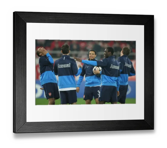 Framed Print : Arsenal substitutes Craig Eastmond, Mark Randall, Francis Coquelin, Gilles Sunu Framed Print : Arsenal substitutes Craig Eastmond, Mark Randall, Francis Coquelin, Gilles Sunu