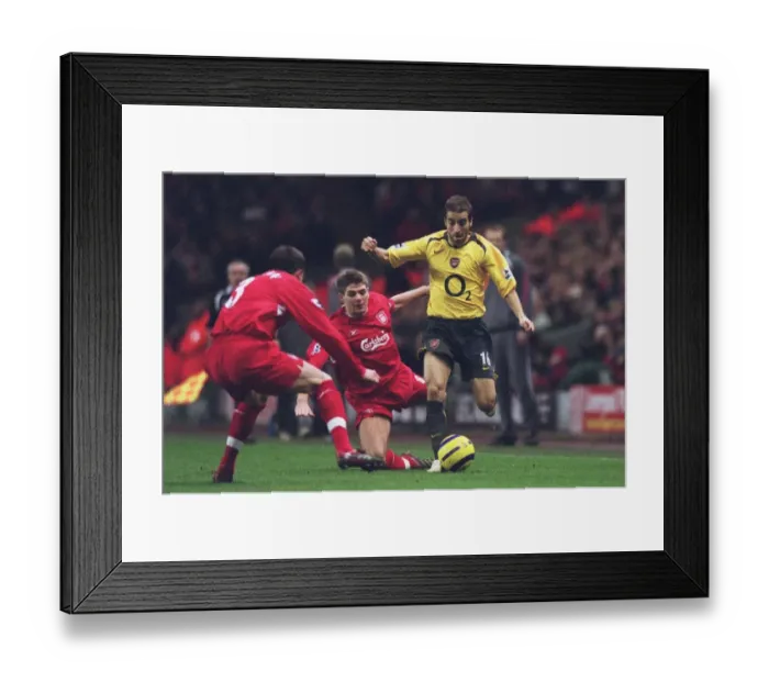 Framed Print : Flamini vs. Gerrard: The Intense Rivalry - Liverpool 1: 0 Arsenal, FA Premiership, Anfield, 2006