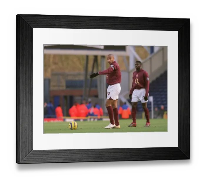 Framed Print : Thierry Henry and Kolo Toure Lead Arsenal to Victory: Blackburn Rovers 0-1 Arsenal, FA Premiership, 2006