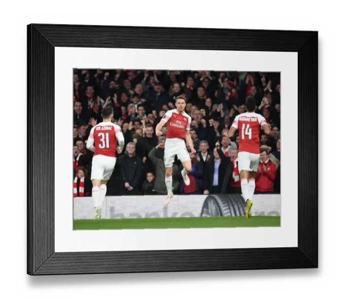 Framed Print : Aaron Ramsey Scores First Europa League Goal for Arsenal Against Napoli Framed Print : Aaron Ramsey Scores First Europa League Goal for Arsenal Against Napoli
