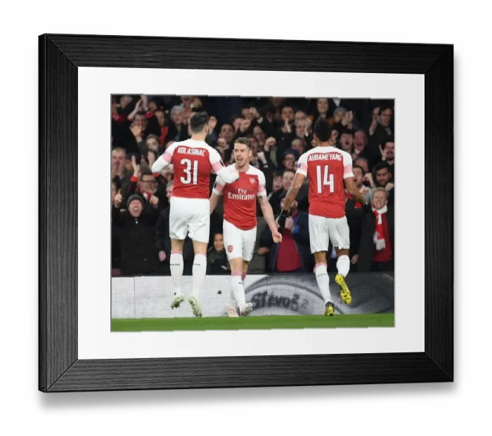 Framed Print : Aaron Ramsey Scores First Europa League Goal for Arsenal vs. Napoli (2018-19) Framed Print : Aaron Ramsey Scores First Europa League Goal for Arsenal vs. Napoli (2018-19)