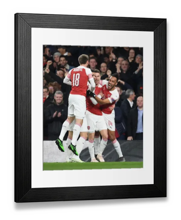 Framed Print : Arsenal's Europa League Triumph: Ramsey's Goal Ignites Celebrations vs. Napoli Framed Print : Arsenal's Europa League Triumph: Ramsey's Goal Ignites Celebrations vs. Napoli