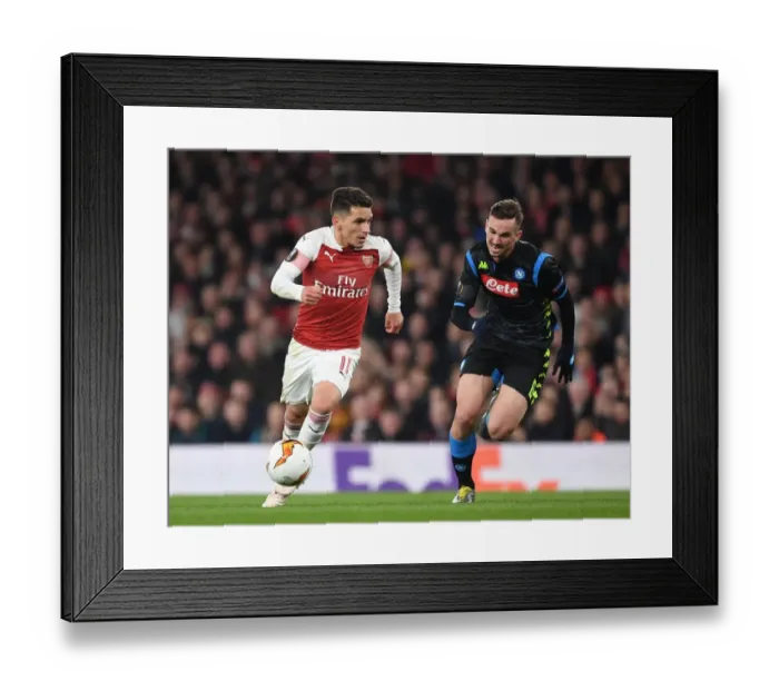 Framed Print : Arsenal vs. Napoli: Torreira Tackles Past Fabian Ruiz in Europa League Quarterfinal Clash Framed Print : Arsenal vs. Napoli: Torreira Tackles Past Fabian Ruiz in Europa League Quarterfinal Clash