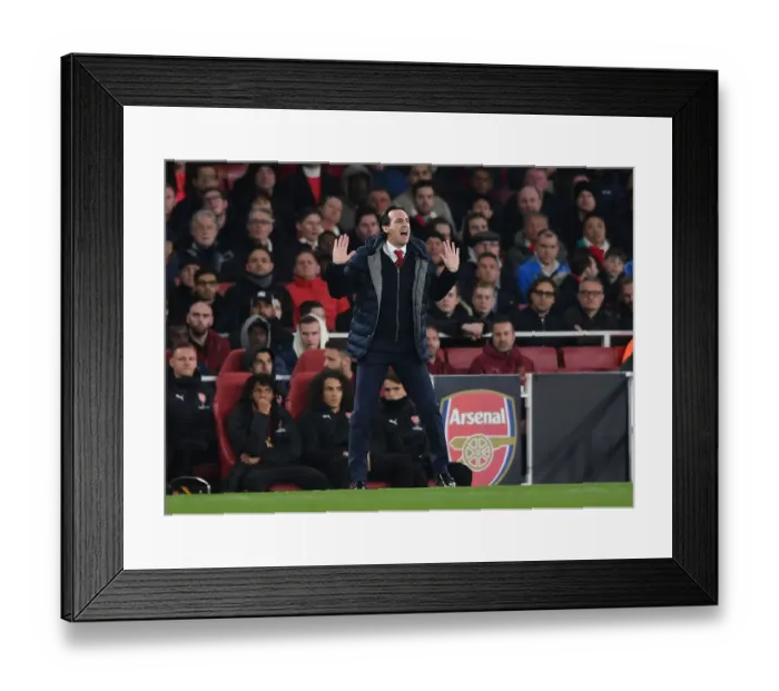 Framed Print : Unai Emery Leads Arsenal in Europa League Battle Against Napoli Framed Print : Unai Emery Leads Arsenal in Europa League Battle Against Napoli