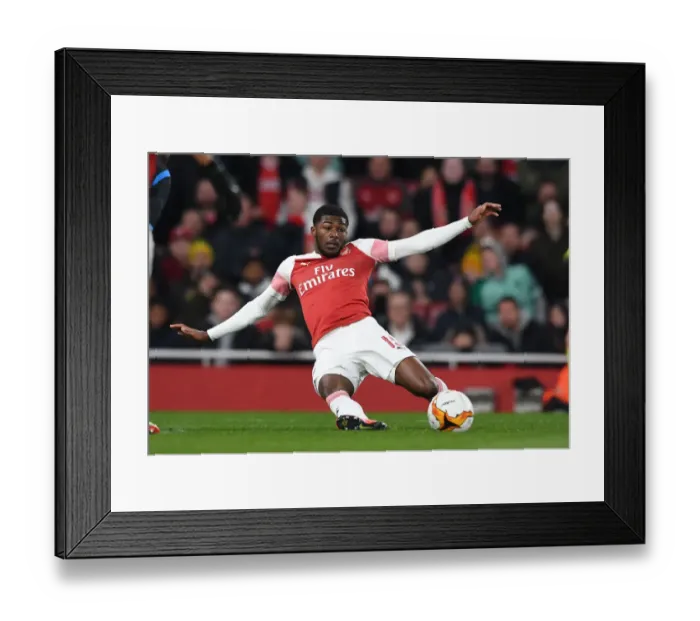 Framed Print : Arsenal's Ainsley Maitland-Niles in Europa League Action Against S.S.C. Napoli (2018-19)