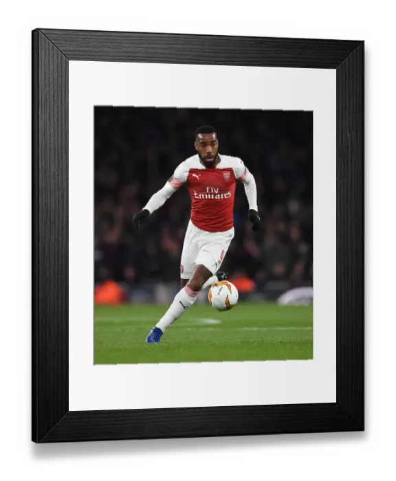 Framed Print : Arsenal vs. S.S.C. Napoli - Alexandre Lacazette in Europa League Quarterfinal Action at Emirates Stadium Framed Print : Arsenal vs. S.S.C. Napoli - Alexandre Lacazette in Europa League Quarterfinal Action at Emirates Stadium