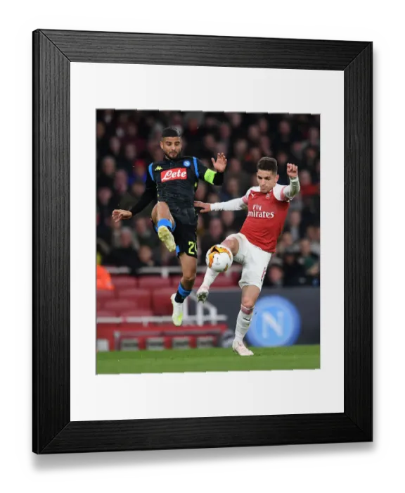 Framed Print : Arsenal vs. Napoli: Torreira vs. Insigne in Europa League Quarterfinal Clash