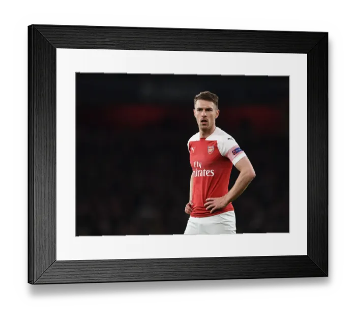 Framed Print : Arsenal's Aaron Ramsey in Europa League Action: Arsenal vs. Napoli