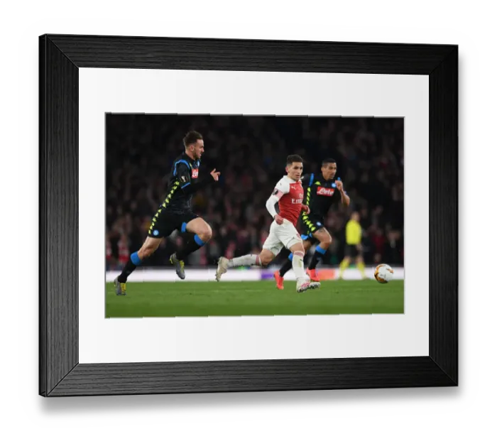 Framed Print : Torreira vs. Ruiz: A Midfield Battle in Arsenal's Europa League Clash against Napoli Framed Print : Torreira vs. Ruiz: A Midfield Battle in Arsenal's Europa League Clash against Napoli