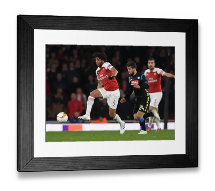 Framed Print : Arsenal vs. Napoli: Elneny vs. Younes - Europa League Quarterfinal Showdown