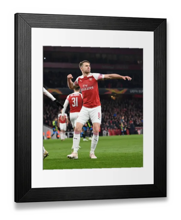 Framed Print : Ramsey's Europa League Stunner: Arsenal vs. Napoli (2018-19)